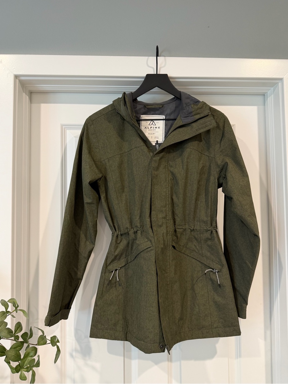 Alpine Design Olive Green Hooded Utility Jacket
